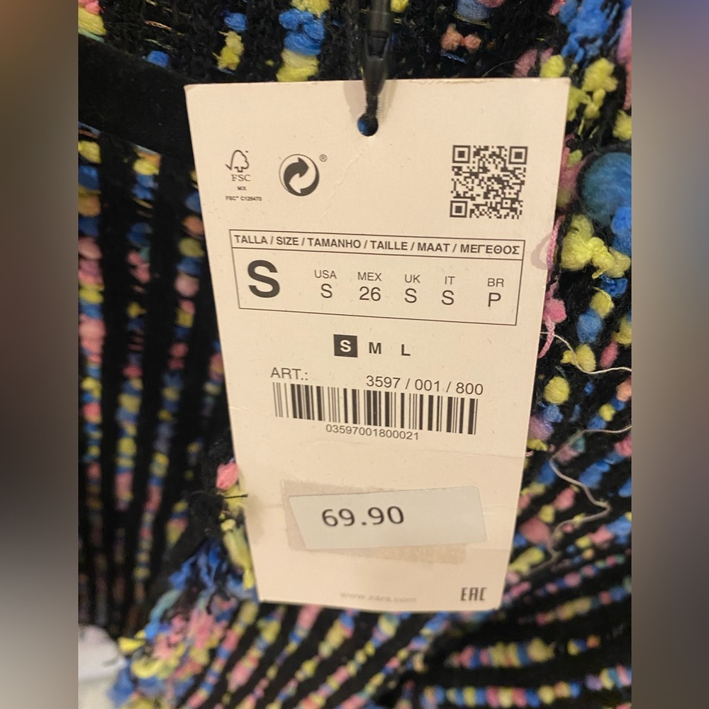 Zara Multicolored Knit Jacket - Picture 9 of 9